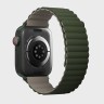 Ремешок Uniq Revix reversible Magnetic для Apple Watch 49-46-45-44 mm, зеленый/серый