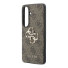 Guess для Galaxy S26+ чехол PU 4G Big metal logo Hard Brown