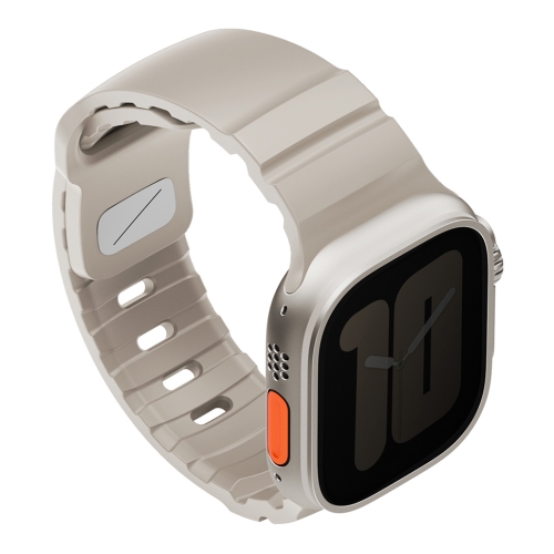 Uniq для Apple Watch 49/46/45/44 mm ремешок Alton Silicon Strap Light Sand