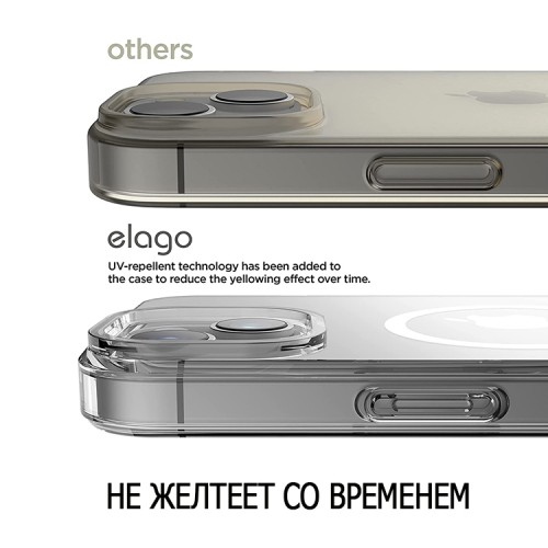 Чехол Elago MagSafe HYBRID для iPhone 14, прозрачный