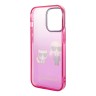 Чехол Lagerfeld Karl & Choupette Hard Gradient для iPhone 14 Pro, розовая рамка
