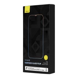 Baseus All-glass (Dust-proof) для iPhone 14 | 13 | 13 Pro (2 шт), черная рамка