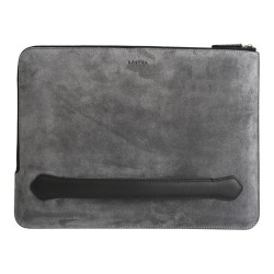 Чехол-папка Bustha Zip Folio Suede/Leather для MacBook Air 13 | Pro 13 (2018/22), Concrete