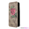 Чехол Guess Flower desire 4G Booktype roses для iPhone X/XS, коричневый