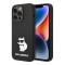 Lagerfeld для iPhone 15 Pro Max чехол Liquid silicone NFT Choupette Hard Black
