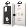 Lagerfeld для iPhone 15 Pro Max чехол Liquid silicone NFT Choupette Hard Black