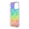 Guess для iPhone 15 Pro чехол PC/TPU Peony glitter +Nylon Hand cord Hard Iridescent Black