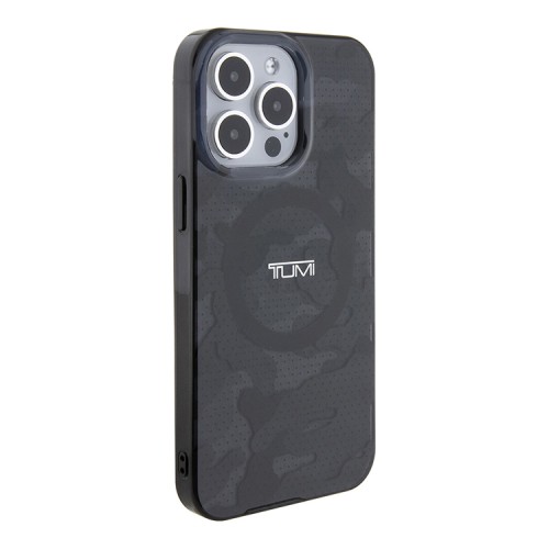 TUMI для iPhone 15 Pro Max чехол PC/TPU Double layer CAMO Hard Grey (MagSafe)