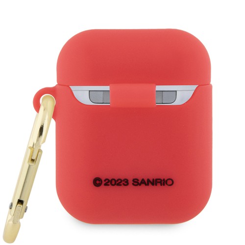 Hello Kitty для Airpods 1/2 чехол Liquid silicone 3D Rubber Kitty Head Fuchsia