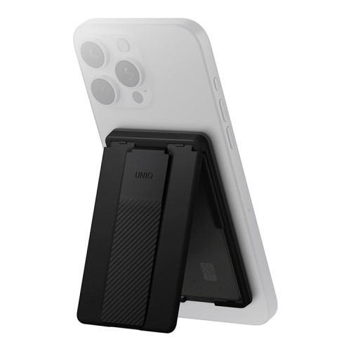 Uniq магнитный бумажник Heldro ID Magnetic cardholder with Grip-Band and Stand Black