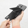 Uniq магнитный бумажник Heldro ID Magnetic cardholder with Grip-Band and Stand Black