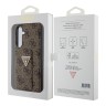 Guess для Galaxy S24+ чехол GripStand PU 4G with Triangle Diamond metal logo Hard Brown