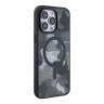 TUMI для iPhone 15 Pro Max чехол PC/TPU Frosted Mesh CAMO Hard Black (MagSafe)