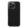 Uniq для iPhone 16 Pro чехол KEVA Max Kevlar with Camera stand Black (MagSafe)