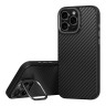 Uniq для iPhone 16 Pro чехол KEVA Max Kevlar with Camera stand Black (MagSafe)
