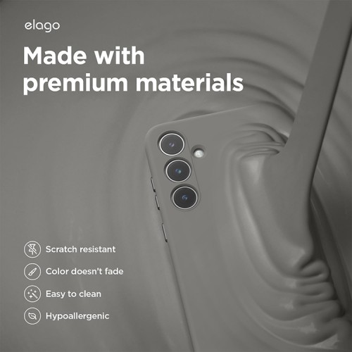 Elago для Galaxy S24+ чехол Soft silicone (Liquid) Medium Grey