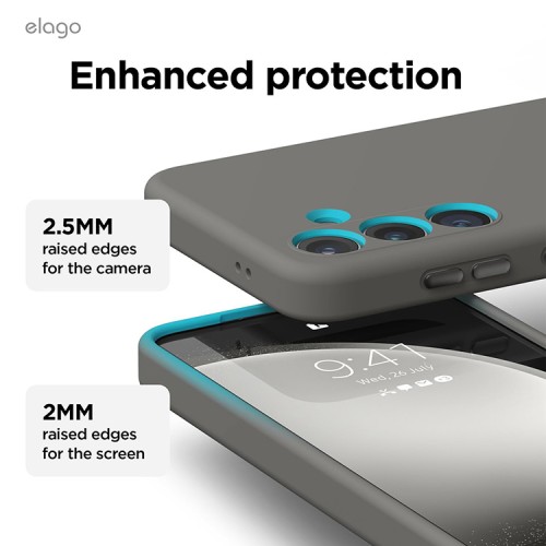 Elago для Galaxy S24+ чехол Soft silicone (Liquid) Medium Grey