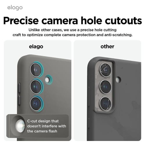 Elago для Galaxy S24+ чехол Soft silicone (Liquid) Medium Grey