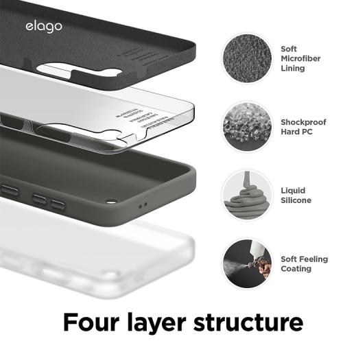 Elago для Galaxy S24+ чехол Soft silicone (Liquid) Medium Grey