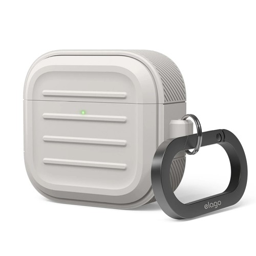 Elago для AirPods 4 чехол Armor Silicone Hang case Stone