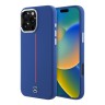 Mercedes для iPhone 16 Pro Max чехол Liquid silicone Vertical stripe Navy (MagSafe)