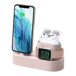 Подставка Elago 3 in 1 для Airpods Pro/iPhone/Apple Watch, Pink Sand