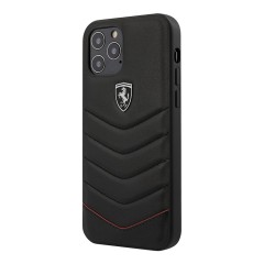 Кожаный чехол Ferrari Off-Track Quilted Hard для iPhone 12 mini, черный