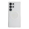 Guess для Galaxy S25 Ultra чехол PC/TPU Middle Colored Ring Metal Cam Hard Transp/White (MagSafe)