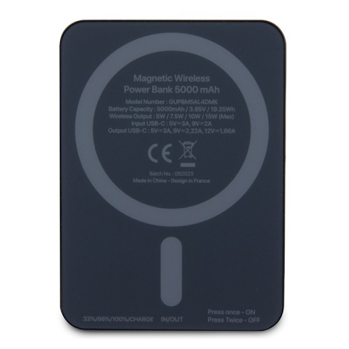 Guess АКБ MagSafe with Metal Script logo 5000 mAh 15W Black