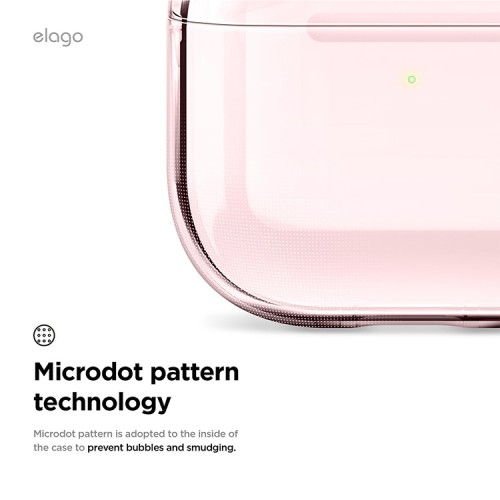 Elago для AirPods 4 чехол Clear Hang case Lovely Pink