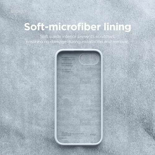 Elago для iPhone 16e чехол Soft silicone (Liquid) Light Blue