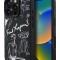 Karl Lagerfeld для iPhone 16 Pro Max чехол PU Grained leather Sketch with Metal logo Hard Black (MagSafe)