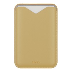 Uniq картхолдер Lyden EVO магнитный кожаный с подставкой для телефона, Canary Yellow