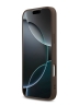 Guess для iPhone 17 Pro чехол PU 4G Triangle Diamond metal logo Hard Brown (MagSafe)