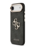Guess для iPhone Air чехол PU 4G Big metal logo Gold camera Hard Black