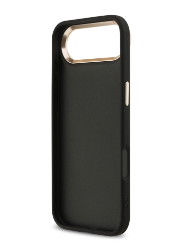 Guess для iPhone Air чехол PU 4G Big metal logo Gold camera Hard Black