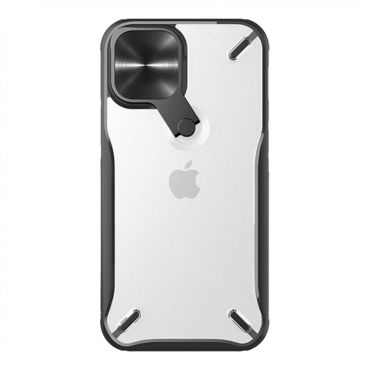 Чехол Nillkin Cyclops case with Camera metal stand для iPhone 12 | 12 Pro, черный