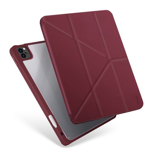Чехол Uniq Moven Anti-microbial для iPad Pro 11 (2021/20) с отсеком для стилуса, Maroon Red