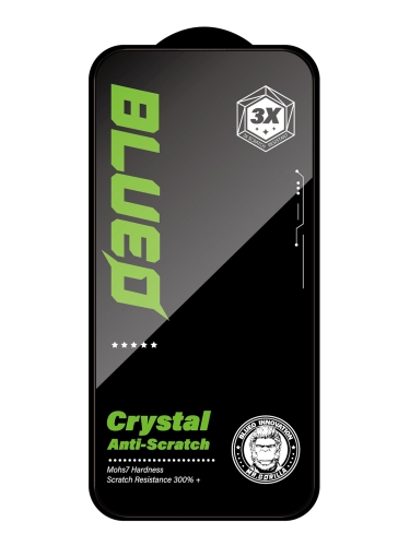 BlueO стекло защитное для iPhone 17 Pro Max/16 Pro Max, Crystal Anti-Scratch Black (+installerPro)
