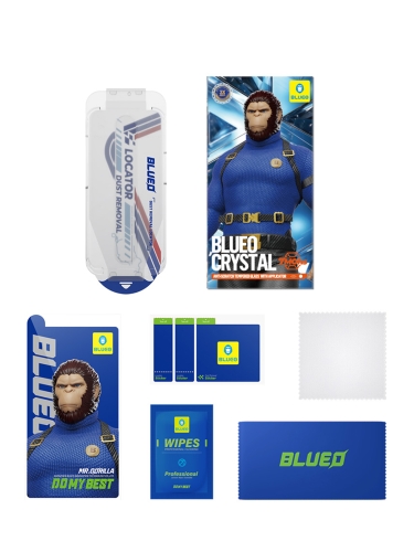 BlueO стекло защитное для iPhone 17 Pro Max/16 Pro Max, Crystal Anti-Scratch Black (+installerPro)