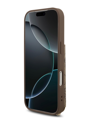 Guess для iPhone 17 Pro Max  чехол Crossbody cardslots magnetic 4G Hard Brown