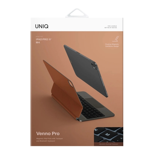 Uniq беспроводная клавиатура VENNO Pro (анг) Magnetic keyboard iPad Pro 11 (2024/25) Caramel