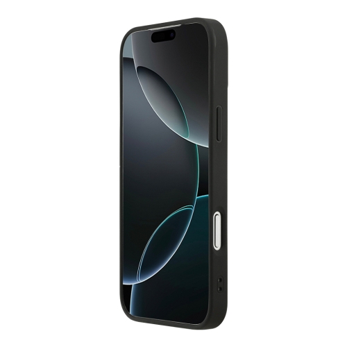 DKNY для iPhone 17 Pro чехол PU Repeat texture Tonal stripe Metal logo Hard Black