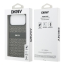 DKNY для iPhone 17 Pro чехол PU Repeat texture Tonal stripe Metal logo Hard Black