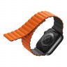 Ремешок Uniq Revix reversible Magnetic для Apple Watch 42-44-45-49 mm, серый/оранжевый