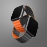 Ремешок Uniq Revix reversible Magnetic для Apple Watch 42-44-45 mm, серый/оранжевый