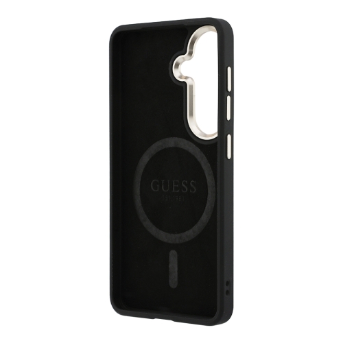 Guess для Galaxy S26+ чехол PU 4G Classic metal logo & Camera Hard Black (MagSafe)