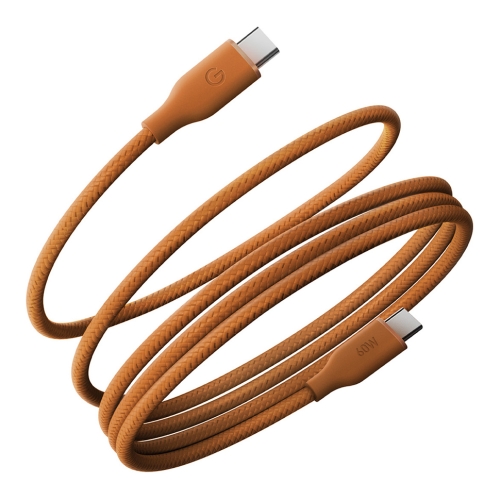 Energea Кабель HELIX 60 USB-C to USB-C 60W 480 Mbps Magnetic Orange 1.5m