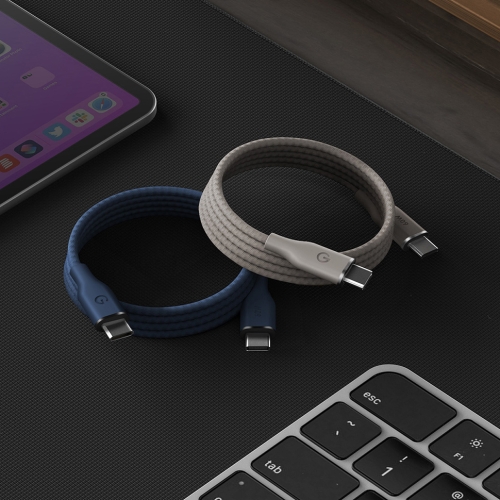 Energea Кабель HELIX 60 USB-C to USB-C 60W 480 Mbps Magnetic Orange 1.5m