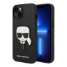 Чехол Lagerfeld PU Saffiano Karl head Patch Hard для iPhone 14, черный